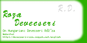 roza devecseri business card